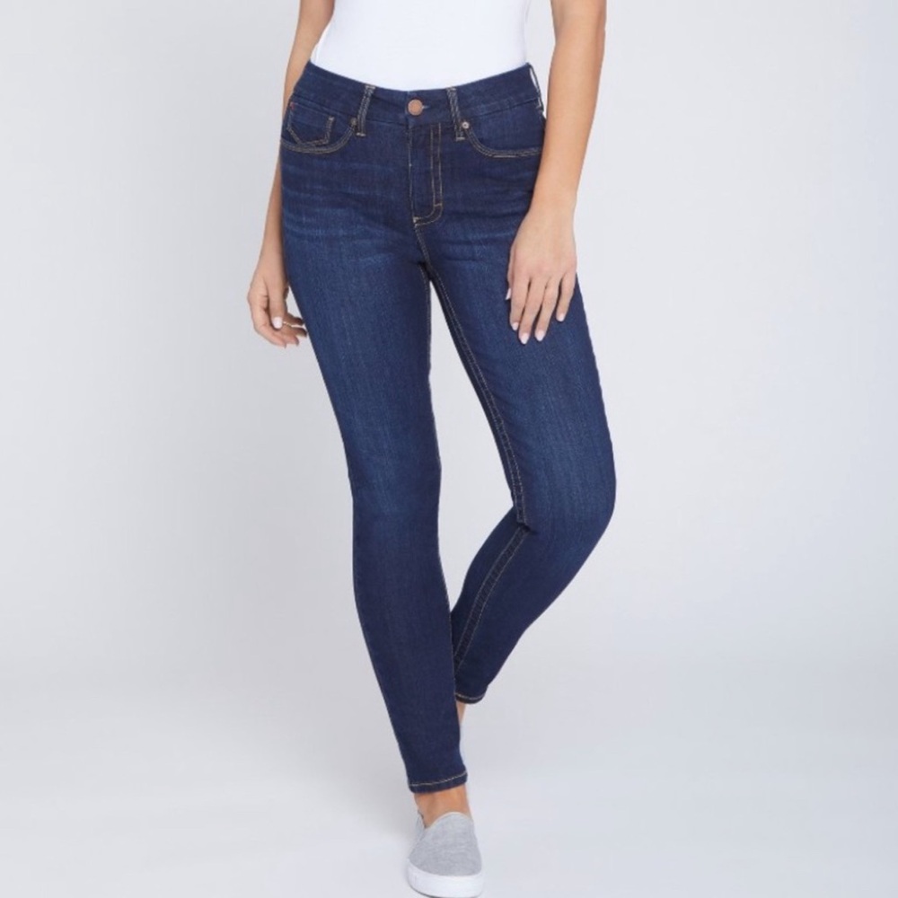 NWT Seven TummyLess High Rise Skinny Jeans Dark Wash Size 4